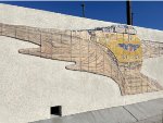 Came across this interesting mural in Alviso of a UP locomotive pulling an Amtrak train-an example of the persistent Amtrak train breakdowns